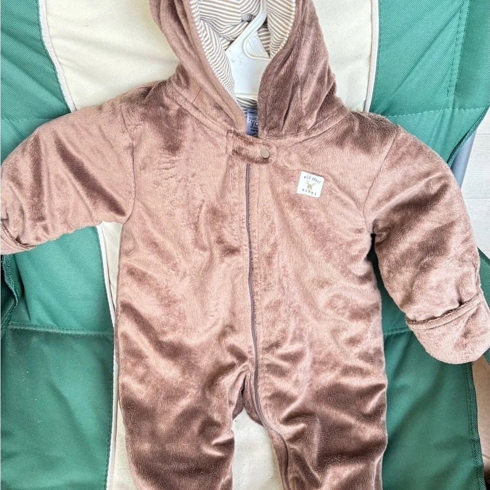 Carter's Brown Moose Footed One Piece